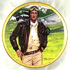 John Wayne, Symbol Of America's Fighter Pilots collector plate by Robert Tanenbaum