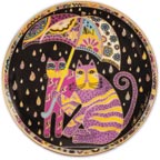 Fair Weather Felines collector plate by Laurel Burch