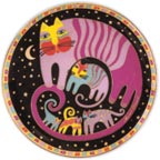 Feline Family collector plate by Laurel Burch