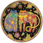 Flowering Felines collector plate by Laurel Burch