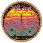 Friendly Felines collector plate by Laurel Burch