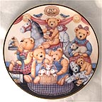 Teddy Bear Pet Show collector plate by Nita Showers