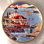 Lighthouse By The Bay collector plate by Harry Wysocki