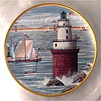 Steamer Boat Lighthouse collector plate by Harry Wysocki