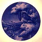 Winter Birds collector plate