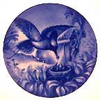 Hummingbirds collector plate