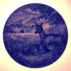 Doe With Fawn collector plate