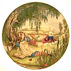 Alice And The White Rabbit collector plate by Sandy Nightingale