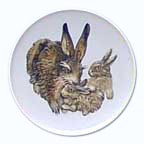 Rabbits collector plate by Gerhard Bochmann