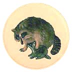 Raccoons collector plate by Gerhard Bochmann