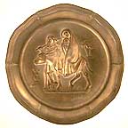 Flight Into Egypt - Pewter collector plate by Janet Robson