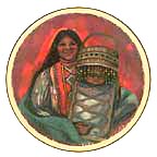Apache Mother And Child collector plate by Rena Paradis Donnelly