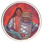 Mother And Child Of The Apache People collector plate by Rena Paradis Donnelly