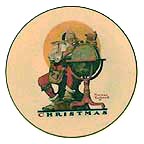 Planning Christmas Visits collector plate by Norman Rockwell