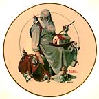Santa's Helpers collector plate by Norman Rockwell