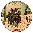 Christmas Coach collector plate by Dominic Mingolla