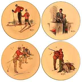 Set of 4 collector plate by Norman Rockwell