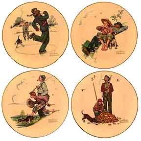 Set of 4 collector plate by Norman Rockwell