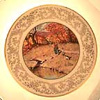 Autumn Reflections collector plate by Norman Rockwell
