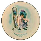 Girl Dressing Up In Mirror collector plate