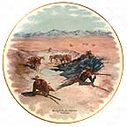 The Fight For The Water Hole collector plate by Frederic Remington