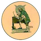 Ben Franklin collector plate by Norman Rockwell