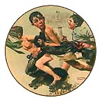 The Streakers collector plate by Norman Rockwell