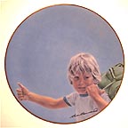 Thursday's Child collector plate by Leon Barnard