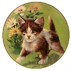 Daisy Kitten collector plate by Sadako Mano