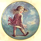Windy Day collector plate by Jo Anne Mix