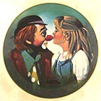 Kiss For A Clown - artist signed collector plate by Chuck Oberstein