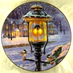Winter Visitors collector plate by Darrel Bush