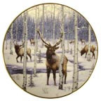 Silent Snowfall collector plate by Jeff Tift
