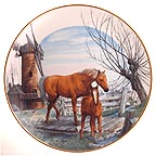 A Winter's Walk collector plate by John Michael Vass