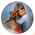 The Golden Puppy collector plate by Nancy A. Noel