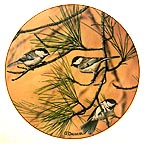 Autumn Chickadees collector plate by Danny O'Driscoll