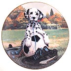 Spotted On The Sideline collector plate by Jim Lamb