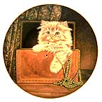 Purrfect Treasure collector plate by Pam Cooper