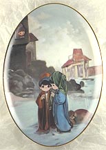 The House Built Upon The Rock collector plate by Sam Butcher