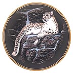 Snow Leopard collector plate by Gregg Murray
