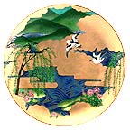 Gentle Breeze collector plate by Eiko Horikawa