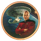 Captain Picard And The USS Enterprise collector plate by Keith Birdsong