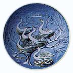 Six Geese A' Laying collector plate by Remy Hetreau