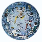 Ten Lords A' Leaping collector plate by Remy Hetreau