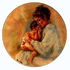 Laura And Child collector plate by Marian Carlsen