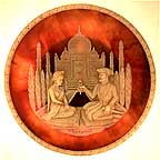 Taj Mahal Lovers collector plate by Carl Romanelli