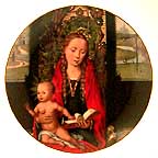 Madonna And Child With Angels By Memling collector plate by Hans Memling