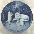 Cat with Kittens collector plate by Toni Schoener