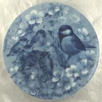 Great Tit with Chicks collector plate by H. Bann