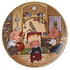 Three Little Pigs collector plate by Dorothea King